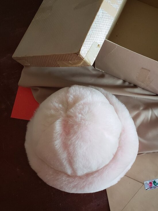 VINTAGE FAUX FUR HAT  PINK!!!! BARBIE ,MY FAIR LADY !!!! main image 5